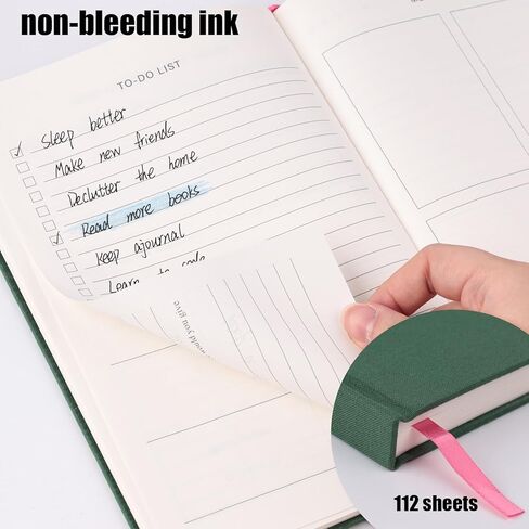 مجلة السفر Koogel Green، 5.7 بوصة × 8.5 بوصة دفتر ملاحظات مسطر للمسافرين خطة غلاف فني لمذكرات السفر 112 ورقة/224 صفحة 80 جرامًا للمتر المربع in Kuwait