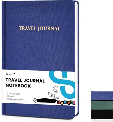 Koogel Green Travel Journal, 5.7" x 8.5" Ruled Notebook for Travelers Plan Hardcover Travel Diary 112 Sheets/224 Pages 80gsm in Saudi Arabia