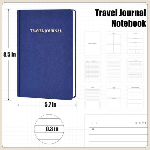 Koogel Green Travel Journal, 5.7" x 8.5" Ruled Notebook for Travelers Plan Hardcover Travel Diary 112 Sheets/224 Pages 80gsm in Saudi Arabia