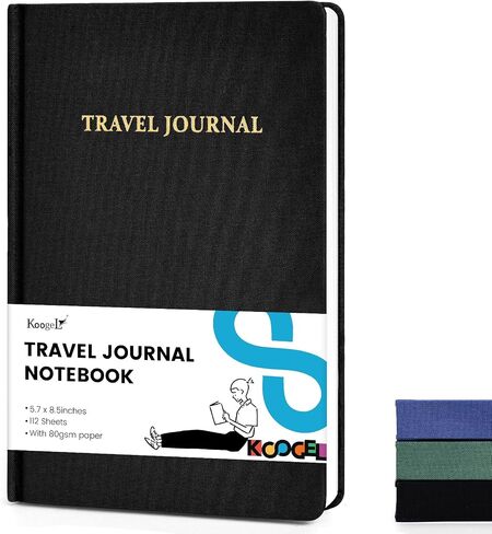 Koogel Green Travel Journal, 5.7" x 8.5" Ruled Notebook for Travelers Plan Hardcover Travel Diary 112 Sheets/224 Pages 80gsm in Saudi Arabia