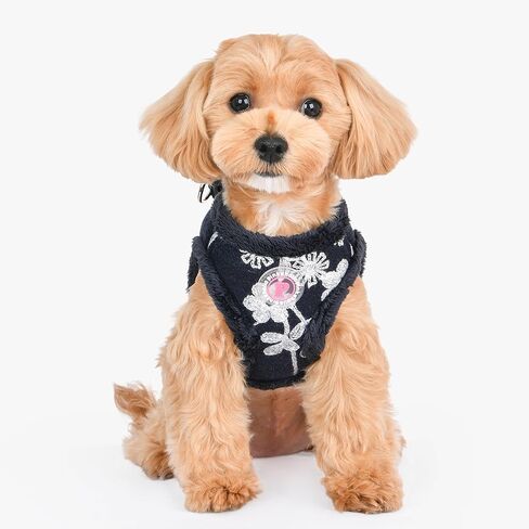 Pinkaholic New York Celandine Vest Dog تسخير خطوة في نمط زهرة الشتاء الدافئ للكلاب الصغيرة، البحرية، الصغيرة in Kuwait