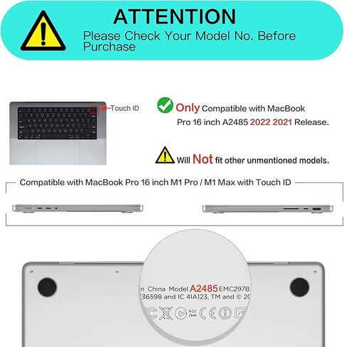 Case Compatible with MacBook Air 13 inch Retina Display with Touch ID, Hard Protective Shell with Keyboard Cover (M1 A2337 A2179 A1932, 2018 2019 2020 Release) - Medical Icons-6 in Saudi Arabia