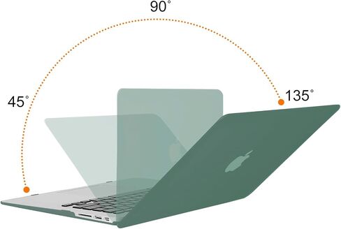 حافظة MOSISO متوافقة مع جهاز MacBook Air 13 بوصة الإصدار القديم إصدار 2010-2017 (الطرازات: A1466 وA1369)، حافظة بلاستيكية صلبة وغطاء لوحة المفاتيح، أخضر منتصف الليل in Kuwait