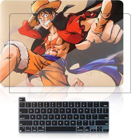 (Onepiece Luffy) MacBook Case Compatible W/ 2022 M2 MacBook Pro 13 Inch, 2021 2020 M1 A2238 A2289 A2251 A2159 A1989 A1706 A1708,for Mac Pro 13 Touch Bar ID, Keyboard Cover & Hard Shell (Luffy (RED)) in Saudi Arabia