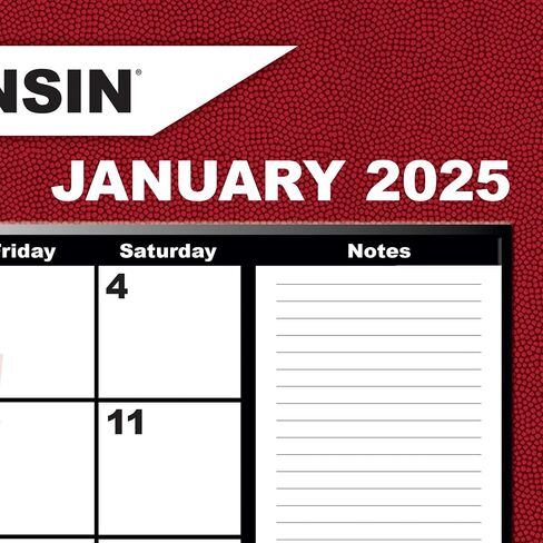 TURNER SPORTS Wisconsin Badgers 2025 22x17 Desk Calendar (25998061491) in Saudi Arabia