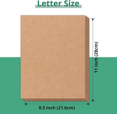 HTVRONT Brown Kraft Cardstock Paper - 100 Sheets Cardstock 8.5 x 11 Inch, Thick Cardstock for Cricut Machine, 230 GSM Brown Card Stock Printer Paper for Invitations, Drawing, DIY Cards, Scrapbooks in Saudi Arabia