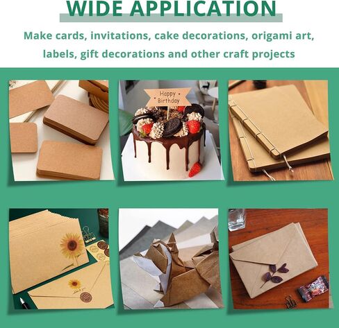 HTVRONT Brown Kraft Cardstock Paper - 100 Sheets Cardstock 8.5 x 11 Inch, Thick Cardstock for Cricut Machine, 230 GSM Brown Card Stock Printer Paper for Invitations, Drawing, DIY Cards, Scrapbooks in Saudi Arabia