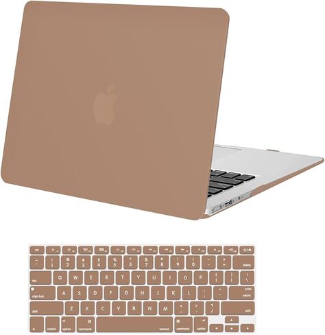حافظة MOSISO متوافقة مع جهاز MacBook Air 13 بوصة الإصدار القديم إصدار 2010-2017 (الطرازات: A1466 وA1369)، حافظة بلاستيكية صلبة وغطاء لوحة المفاتيح، أخضر منتصف الليل in Kuwait
