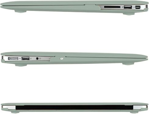 حافظة MOSISO متوافقة مع جهاز MacBook Air 13 بوصة الإصدار القديم إصدار 2010-2017 (الطرازات: A1466 وA1369)، حافظة بلاستيكية صلبة وغطاء لوحة المفاتيح، أخضر منتصف الليل in Saudi Arabia