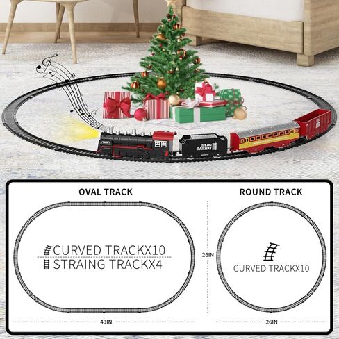 مجموعة ألعاب قطار عيد الميلاد Lucky Doug للأطفال الصغار الذين تتراوح أعمارهم بين 3-5 و4-7، مجموعة قطار ألعاب مع ضوء وصوت لتحت شجرة عيد الميلاد، مجموعة ألعاب قطار عيد الميلاد للأولاد والأطفال الذين تتراوح أعمارهم بين 3-5 و4-7 4-8 in Kuwait