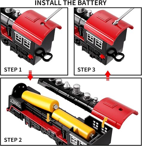 Lucky Doug Christmas Train Set Toys for Kids Toddler Ages 3-5 4-7, Toy Train Set with Light & Sound for Under Christmas Tree, Christmas Toys Train Set for Boys Kids Ages 3-5 4-7 4-8 in Saudi Arabia