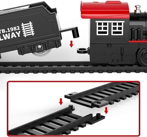 Lucky Doug Christmas Train Set Toys for Kids Toddler Ages 3-5 4-7, Toy Train Set with Light & Sound for Under Christmas Tree, Christmas Toys Train Set for Boys Kids Ages 3-5 4-7 4-8 in Saudi Arabia