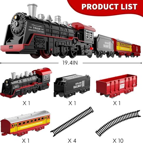 مجموعة ألعاب قطار عيد الميلاد Lucky Doug للأطفال الصغار الذين تتراوح أعمارهم بين 3-5 و4-7، مجموعة قطار ألعاب مع ضوء وصوت لتحت شجرة عيد الميلاد، مجموعة ألعاب قطار عيد الميلاد للأولاد والأطفال الذين تتراوح أعمارهم بين 3-5 و4-7 4-8 in Kuwait