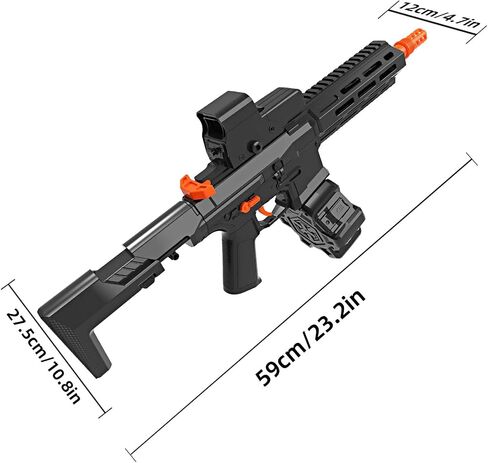 مسدس جل تتبع الحريق، مسدس M416 يدوي وتلقائي كهربائي مع 30000 جيليت، سعة كبيرة مع طبلة، نظارات للأنشطة الخارجية، للأعمار من 14 عامًا فما فوق in Kuwait