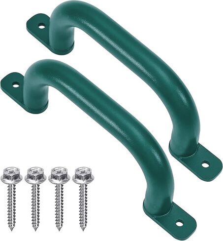 10" Black Playground Safety Handles 2 Pack, Metal Swing Set Handles, Climbing Frame Hand Grips for Treehouse, Jungle Gym in Saudi Arabia