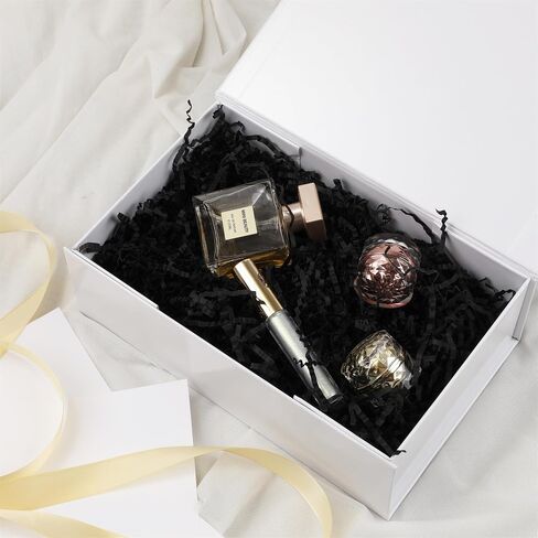 MUMUPACK 6 Pack White Gift Boxes With Lids,12x8x4.5 Inch Bridesmaid Proposal Box And Printable Stickers,Proposal Boxes With Ribbon For Wedding, Packaging, Present, Birthday in Kuwait