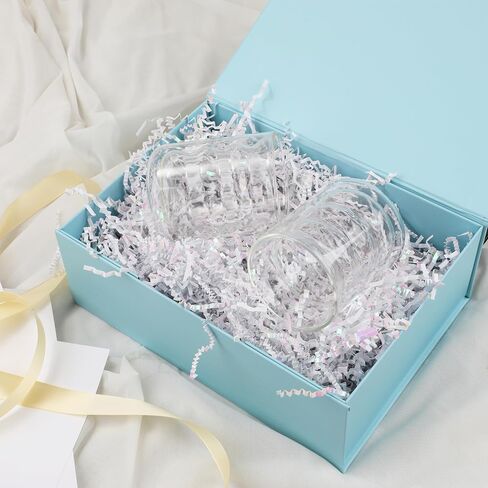 MUMUPACK 6 Pack White Gift Boxes With Lids,12x8x4.5 Inch Bridesmaid Proposal Box And Printable Stickers,Proposal Boxes With Ribbon For Wedding, Packaging, Present, Birthday in Kuwait
