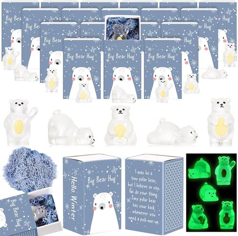 25 Sets Affirmation Mini Luminous Resin Appreciation Gift Box Breathing Gift Bulk for Coworker Emotional Mental Health Care Support Anxiety Sensory Steps Gift for Team Xmas, Mushroom in Kuwait