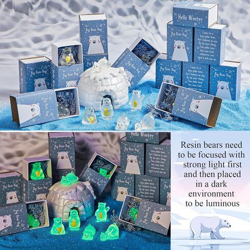 25 Sets Affirmation Mini Luminous Resin Appreciation Gift Box Breathing Gift Bulk for Coworker Emotional Mental Health Care Support Anxiety Sensory Steps Gift for Team Xmas, Mushroom in Kuwait