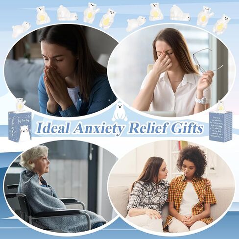 25 Sets Affirmation Mini Luminous Resin Appreciation Gift Box Breathing Gift Bulk for Coworker Emotional Mental Health Care Support Anxiety Sensory Steps Gift for Team Xmas, Mushroom in Kuwait