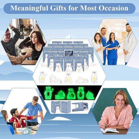 25 Sets Affirmation Mini Luminous Resin Appreciation Gift Box Breathing Gift Bulk for Coworker Emotional Mental Health Care Support Anxiety Sensory Steps Gift for Team Xmas, Mushroom in Kuwait