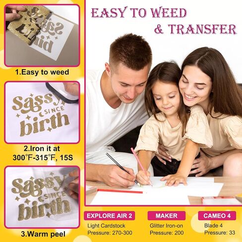 TECKWRAP 3D Puff Vinyl Heat Transfer Vinyl Sheets, 15 Sheets 12"x10" Iron-on Vinyl for T-Shirts, Clothes, Bags and More, Compatible with Most Cutter Machines, Easy to Cut & Weed in Saudi Arabia