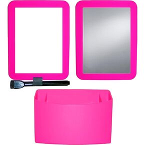 Inkology Color Rush Silicone 3 Piece Magnetic Locker Accessory Set, Hot Pink (569-8)