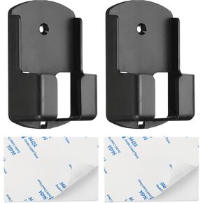 PATIKIL Remote Control Holder, 2 Pack 1.8" Length Wall Mounted Media Storage Case Box with Double-Side Tape for Office, Black