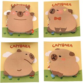 8 Pack Cute Sticky Notes Cartoon Capybara Sticky Memo Pads Kawaii Small Self-Stick Memo Note Pad Office School Supplies (8 Pack Capybara)