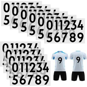 110 Pcs Iron On Numbers, 8 Inch Heat Transfer Numbers 0 to 9 Jersey Numbers for Football Soccer Baseball Team Uniform Sports T-Shirts (White)