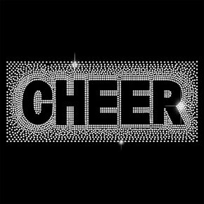 Hotfix Crystal Rhinestones Cheer Iron on Heat Transfer Bling Alphabets Self Adhesive Stickers for Clothes Bags Hats Pants Decoration DIY Decals