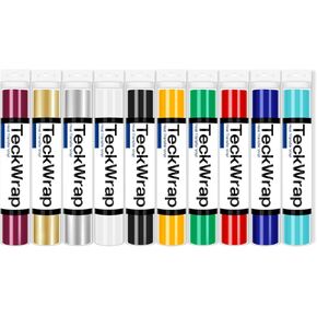 TECKWRAP HTV Heat Transfer Vinyl Bundle - 10 Pack 12" x 3FT HTV Vinyl Rolls for T-Shirts, Iron on Vinyl with 10 Assorted Colors