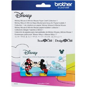 Brother ScanNCut Disney Pattern Collection 1 CADSNP01, Classic Mickey & Minnie Mouse, 26 Designs Disney Vinyl Decals, DIY Valentine's Cards, Appliques with Mickey Ears, Gloves, Hearts, Banners & More