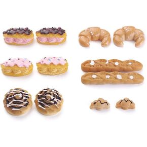 Craftdady 100Pcs Resin Sweets Fruit Candy Cabochons Mixed Donut Chocolate Strawberry Lollipop Imitation Food Bead Charms for Scrapbooks Pone Cases Hair Clips Decoration DIY Jewelry Crafts
