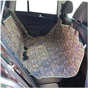 Molly Mutt 3-in-1 Back Seat Cover for Dogs, Back Seat Hammock, Cargo Area Cover, Non-Skid, 100% Cotton Canvas, Water-Resistant, Features Adjustable Headrest Straps, Belt Slots, Seat Anchors, 56"x56"