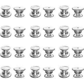 24PCS Drawer Knob Base for DIY Crystal Epoxy Resin, Drawer Handle Accessories Home Room Decoration, Alloy Metal Base Bulk for DIY Resin Knob