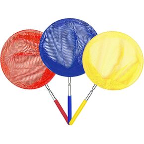 Kids Telescopic Butterfly Fishing Net Bug Catcher for Kids Butterfly Nets Outdoor Tools for Catching Insects Extendable 34 Inches and Anti Slip Grip(3PCS)