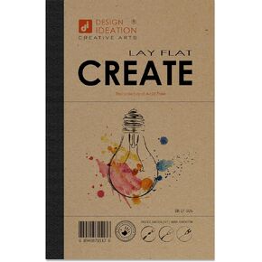 LAY FLAT SKETCHBOOK by Design Ideation. Removable sheet, journal style sketchbook. Hand made in The USA. (8.5" x 11") (1)