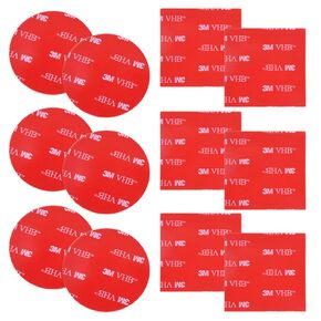 12 قطعة من YuCool 3M VHB وسادات لاصقة مزدوجة الجوانب، وسادات لاصقة دائرية ومربعة VHB شريط تثبيت بديل عالي التحمل، شريط إسفنجي مزدوج الجوانب، تثبيت قوي للوسادة