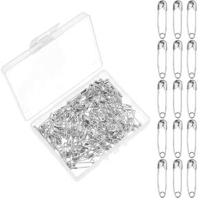 Safety Pins 19mm Tiny Safety Pins for Clothes,Metal Small Safety Pins for Clothes, Sewing Pins Mini Safety Pins Sewing Clothes Pins for Tags DIY Crafts Jewelry Making (120 Pcs/Box)