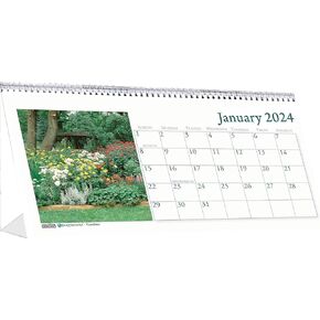 2024 House of Doolittle Gardens 8.25 بوصة × 4.25 بوصة تقويم خيمة مكتبي شهري (309-24)