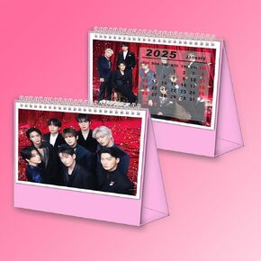 ANI-TEEZ Calendar 2024-2025,ANI-TEEZ Gift Photo Desk Calendar for New Year(Purple)