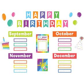 Teacher Created Resources Colorful Happy Birthday Mini Bulletin Board (TCR9125), Multi, 20 in.