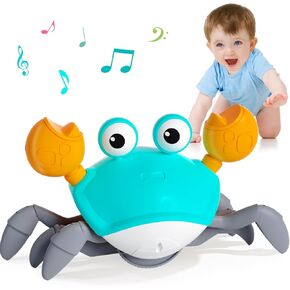Baby Girl Toys Toddler Gifts: Tummy Time Crawling Crab Baby Toys 6 7 8 9 10 11 12 6-12 9-12 12-18 Months Infant Toddlers Age 1-2 Montessori Musical Toys 1 2 3 Year Old Girls 1st First Birthday Gift