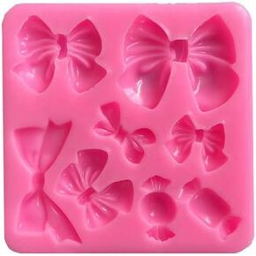 A Variety of Bows Silicone Molds Graduation Party Molds, Bows Candy Silicone Molds Baking Tool Wedding Fondant Cake Molds For Polymer Clay Soap Candy Cake Cupcake Topper Wax Making Party Supplies