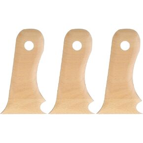 HARFINGTON Pottery Ribs Trimming Tools Pottery Profile Rib Wooden Foot Shaper Curved Shaper Texture Rib Beech Wood for Carving Ceramics Clay
