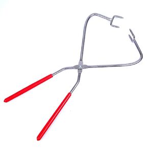 1PC Stainless Steel Clay Tong Clamp Clay Dipping Tongs Clay Sculpture Tongs Clay Pottery Glazing Tong with Non-Slip Handle for Sculpture Pottery Clay Ceramics
