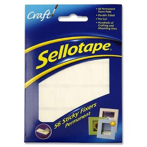H395423 Permanent Double Sided Sticky Fixer, White, 12 x 25mm