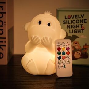 Chick Night Light for Kids, Remote & Tap Control, Color Change, 15/30/60 Min Timer, Dimmble, USB-C Rechargeable Animal Night Light, Nursery Night Light for Kids Room