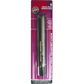 Koh-I-Noor Chalk and Charcoal Pencils, Assorted Colors, 6-Pack (FA8800GC.6BC)